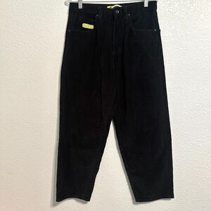EMPYRE Corduroy Pants Men Size 28 Black Relaxed Fit Mid Rise Pockets